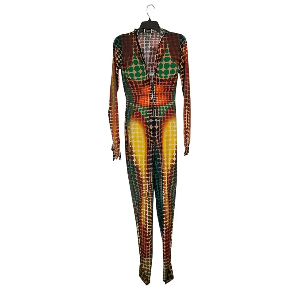 Jean Paul Gaultier high neck hooded jumpsuit - Picture 2 of 13